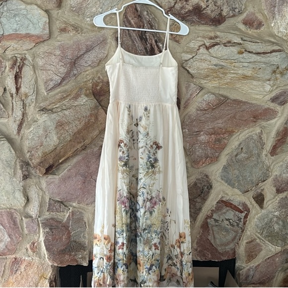 XS Commense Floral Cream Maxi Dress - Picture 7 of 8